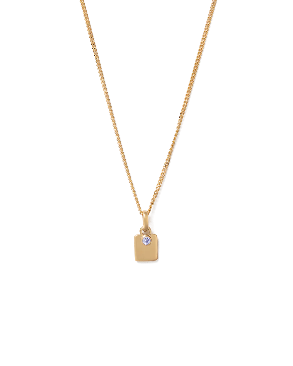 ENGRAVABLE BIRTHSTONE NECKLACE (18K GOLD VERMEIL) - Image 13