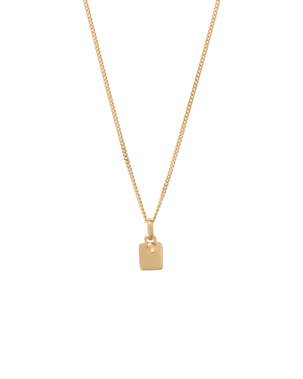 ENGRAVABLE BIRTHSTONE NECKLACE (18K GOLD VERMEIL) - Image 14