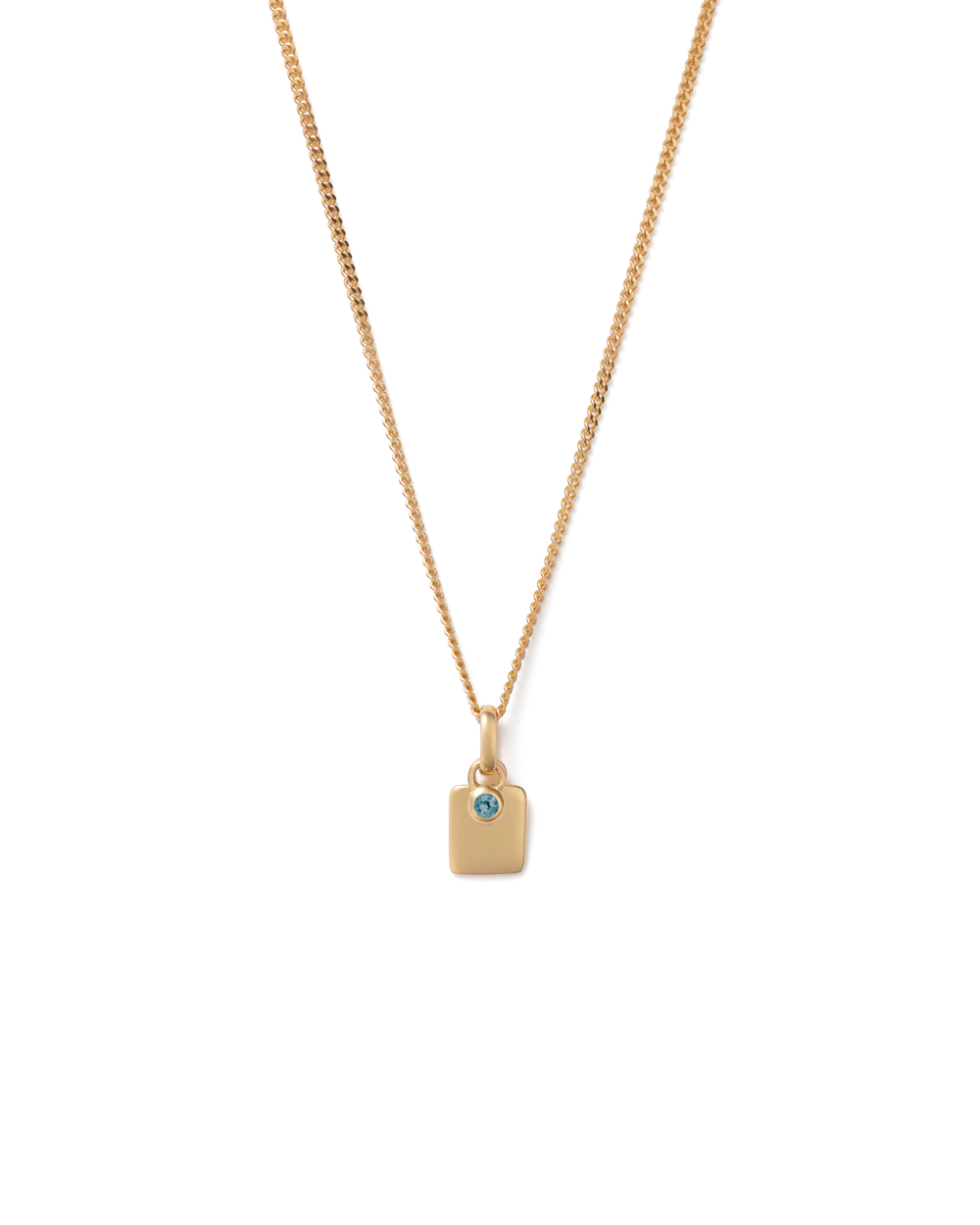 ENGRAVABLE BIRTHSTONE NECKLACE (18K GOLD VERMEIL) - Image 15