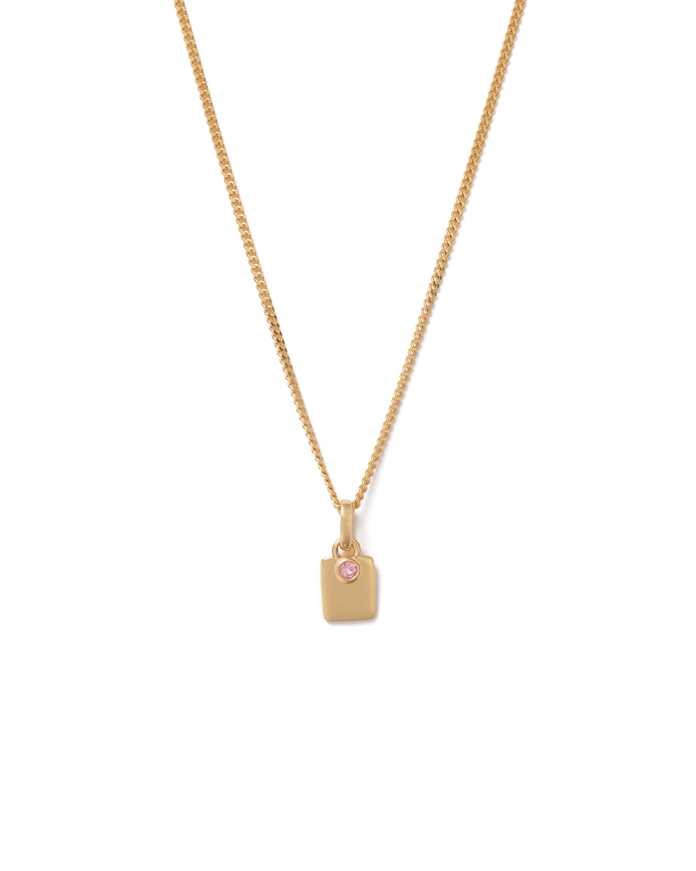 ENGRAVABLE BIRTHSTONE NECKLACE (18K GOLD VERMEIL) - Image 16