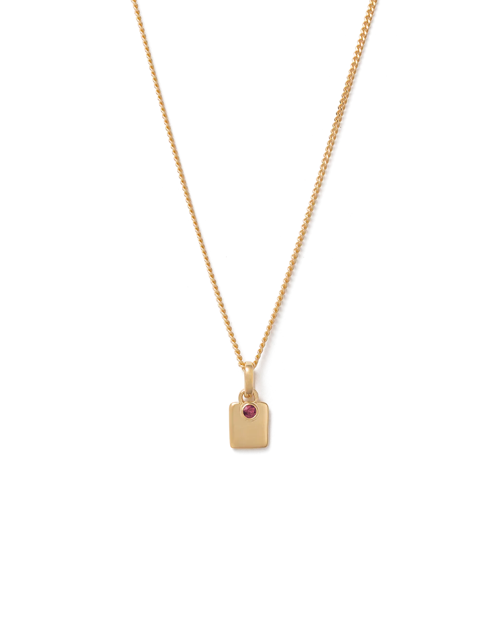 ENGRAVABLE BIRTHSTONE NECKLACE (18K GOLD VERMEIL) - Image 17