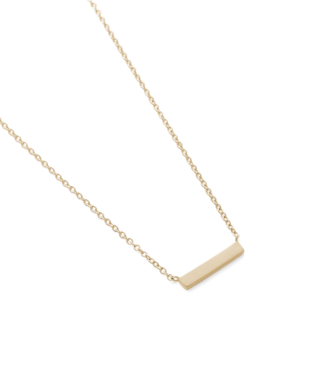 ENGRAVABLE PETITE BAR NECKLACE (9K GOLD) - Image 5