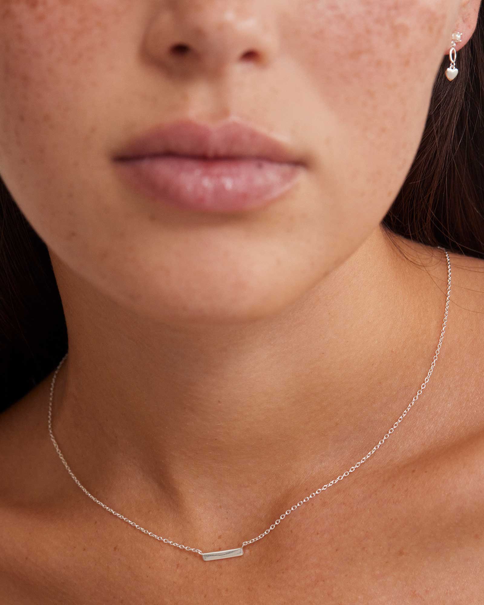 ENGRAVABLE PETITE BAR NECKLACE (STERLING SILVER) - Image 3
