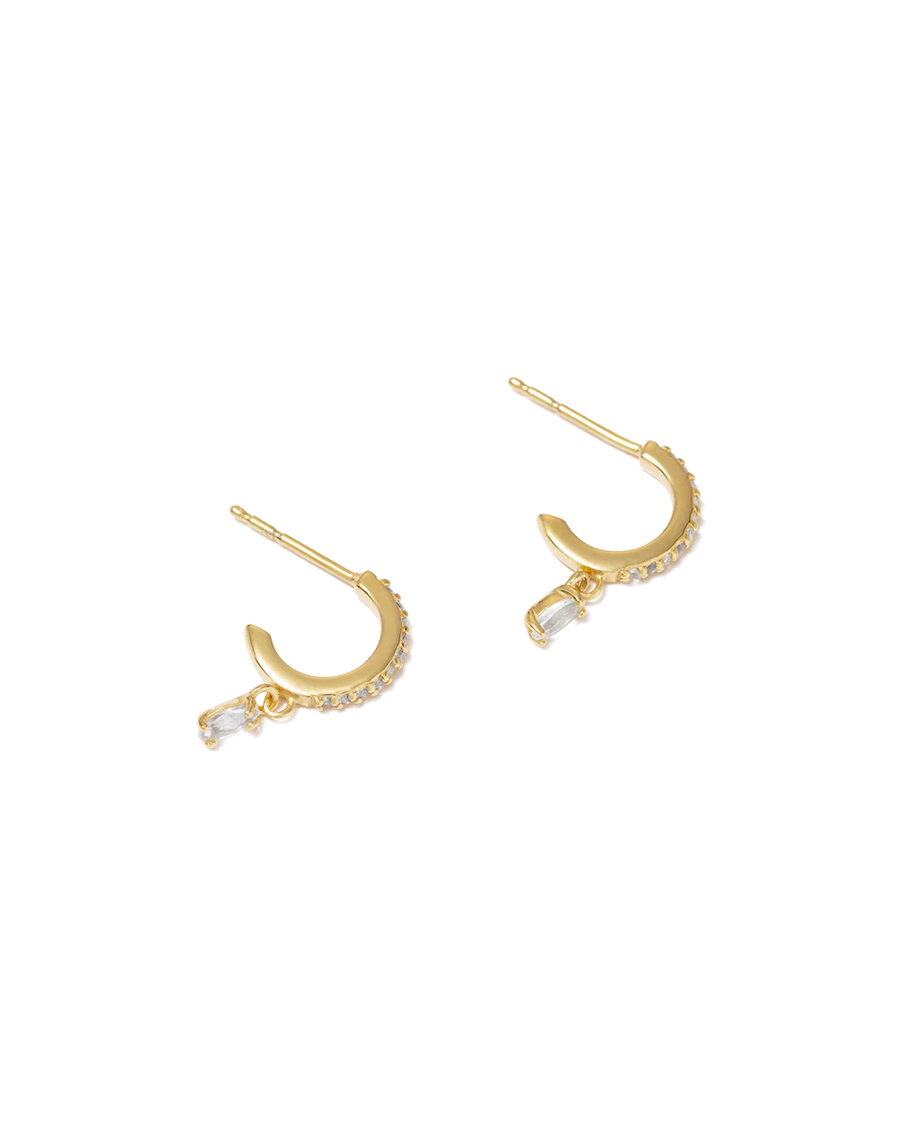 ETERNITY DROP HOOPS (GOLD) - Image 4