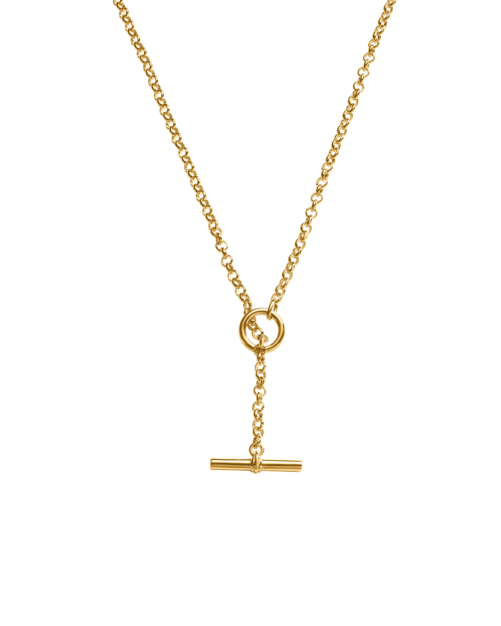 EVOLVE T-BAR NECKLACE (18K GOLD PLATED)