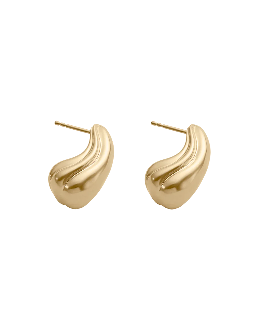 FLOAT OVERSIZED STUDS (18K GOLD PLATED) - Image 4