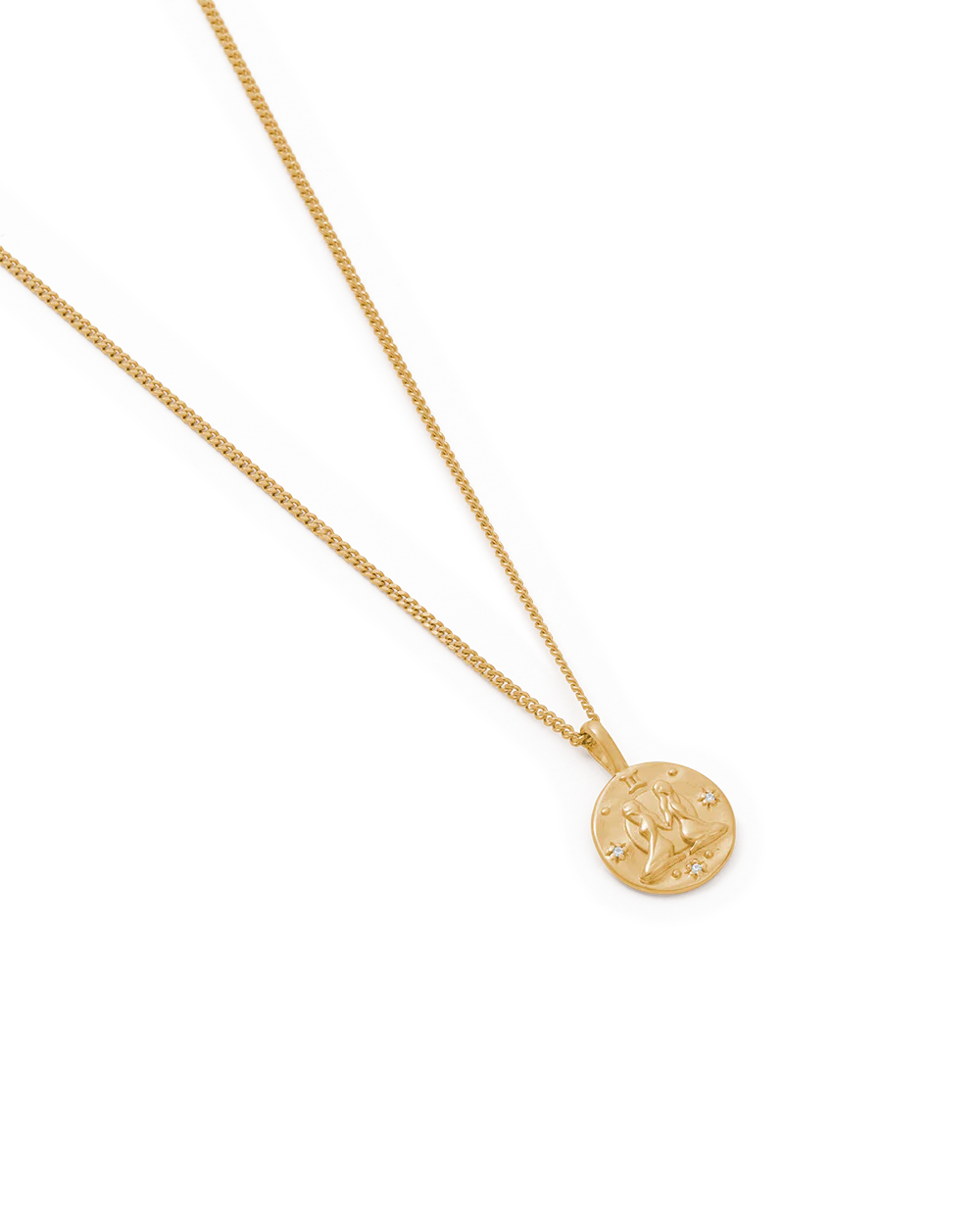 GEMINI PETITE ZODIAC NECKLACE (18K GOLD VERMEIL) - Image 4
