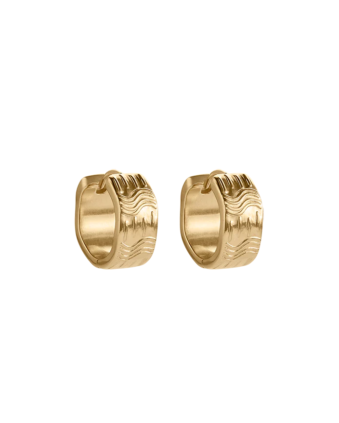GLISTEN HOOPS (18K GOLD PLATED)