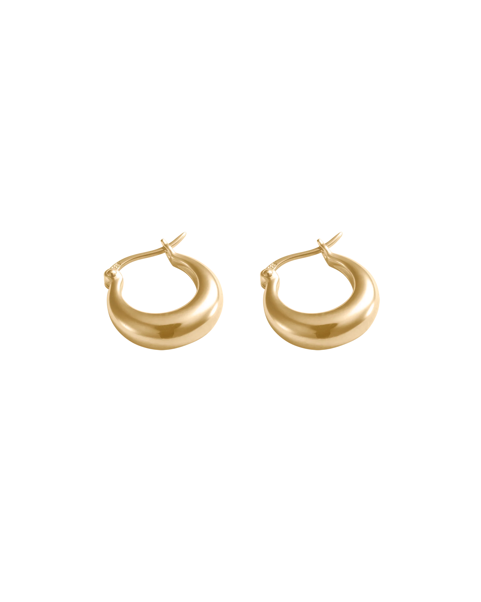GLOW HOOPS SMALL (18K GOLD PLATED) - Image 4