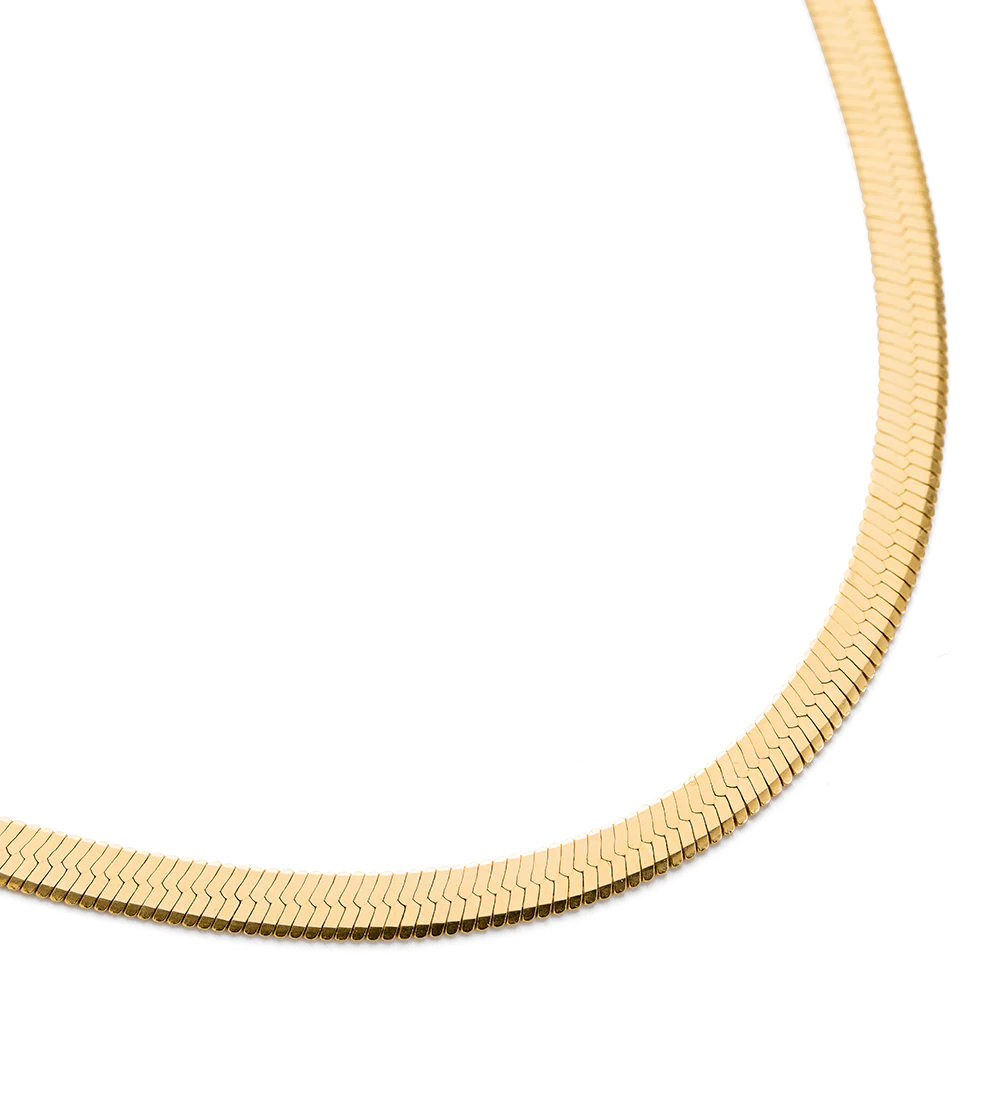 HERRINGBONE CHAIN (18K GOLD VERMEIL) - Image 4