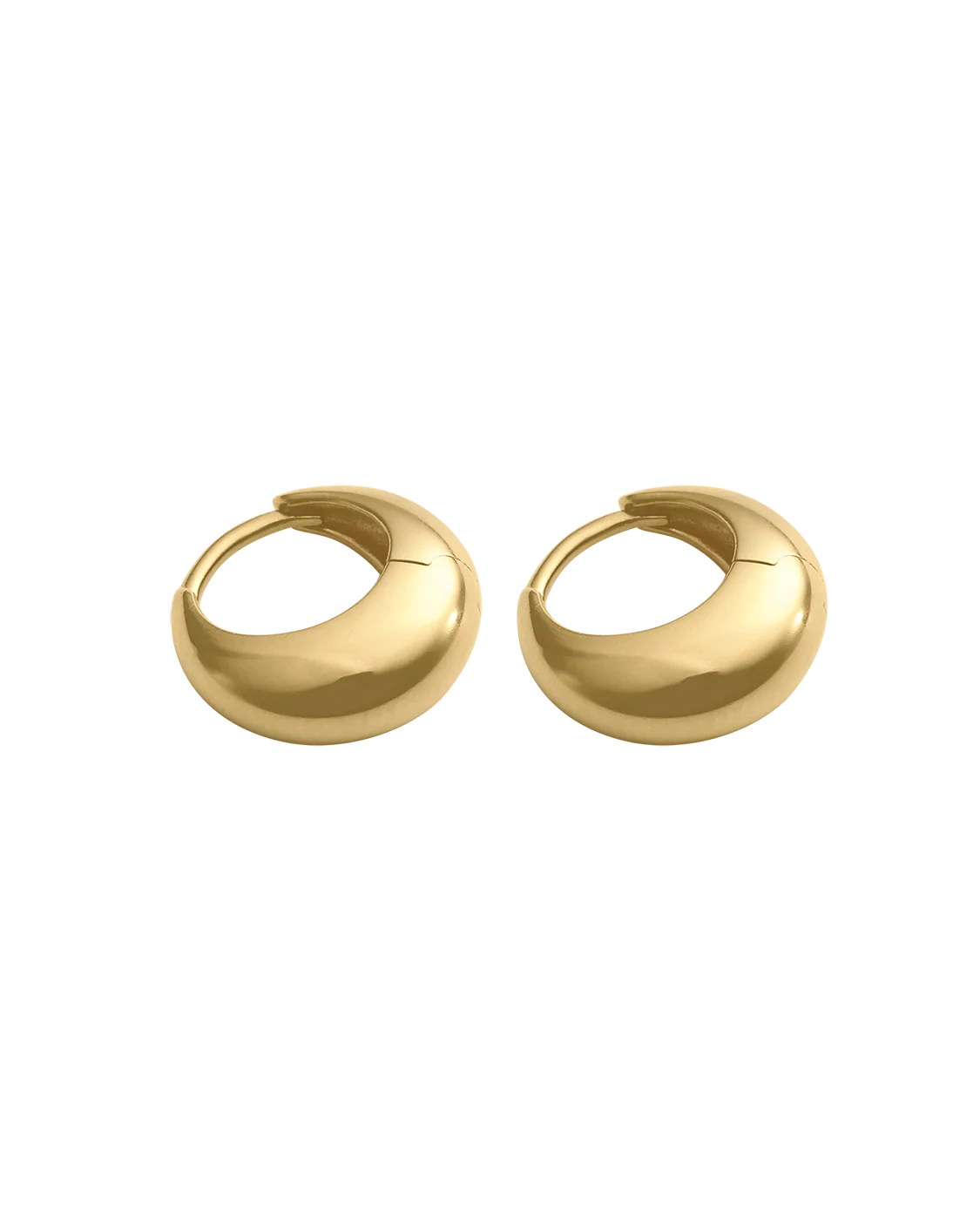 INDIGO HOOPS SMALL (18K GOLD PLATED) - Image 4