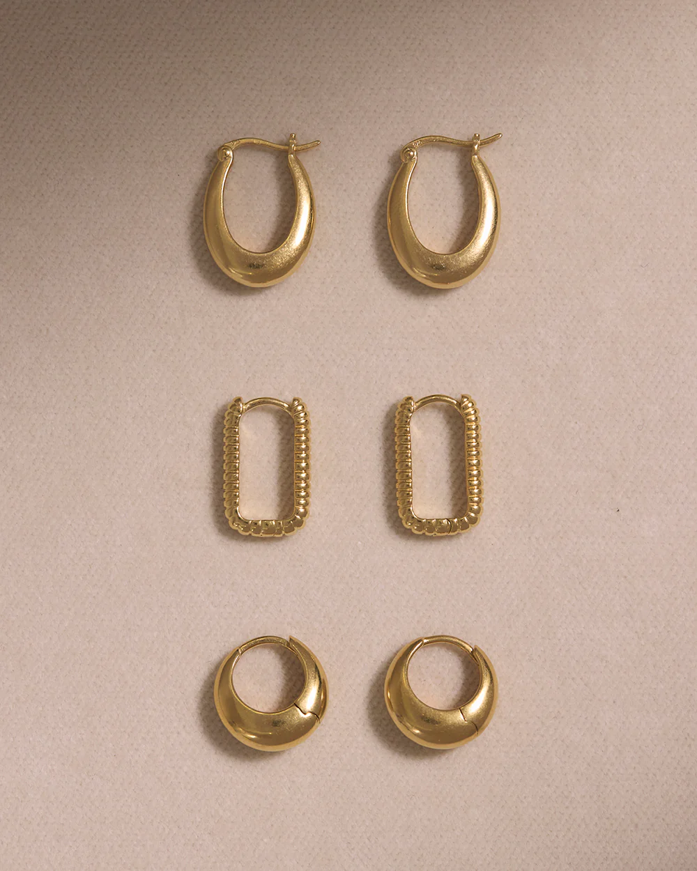 INDIGO HOOPS SMALL (18K GOLD PLATED) - Image 5