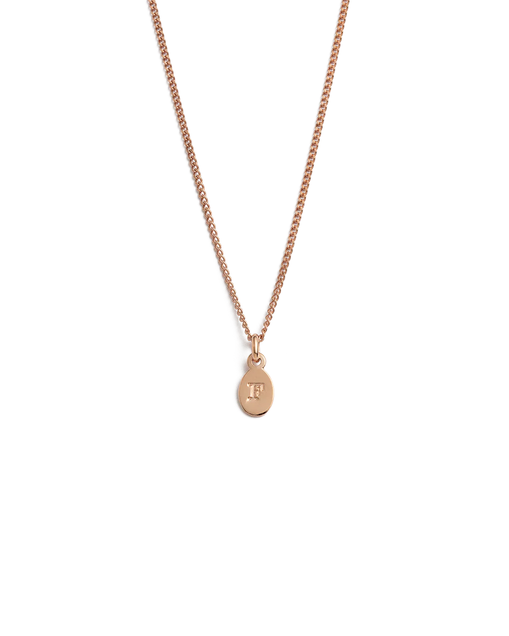 INITIAL NECKLACE A-Z (18K ROSE GOLD VERMEIL) - Image 11