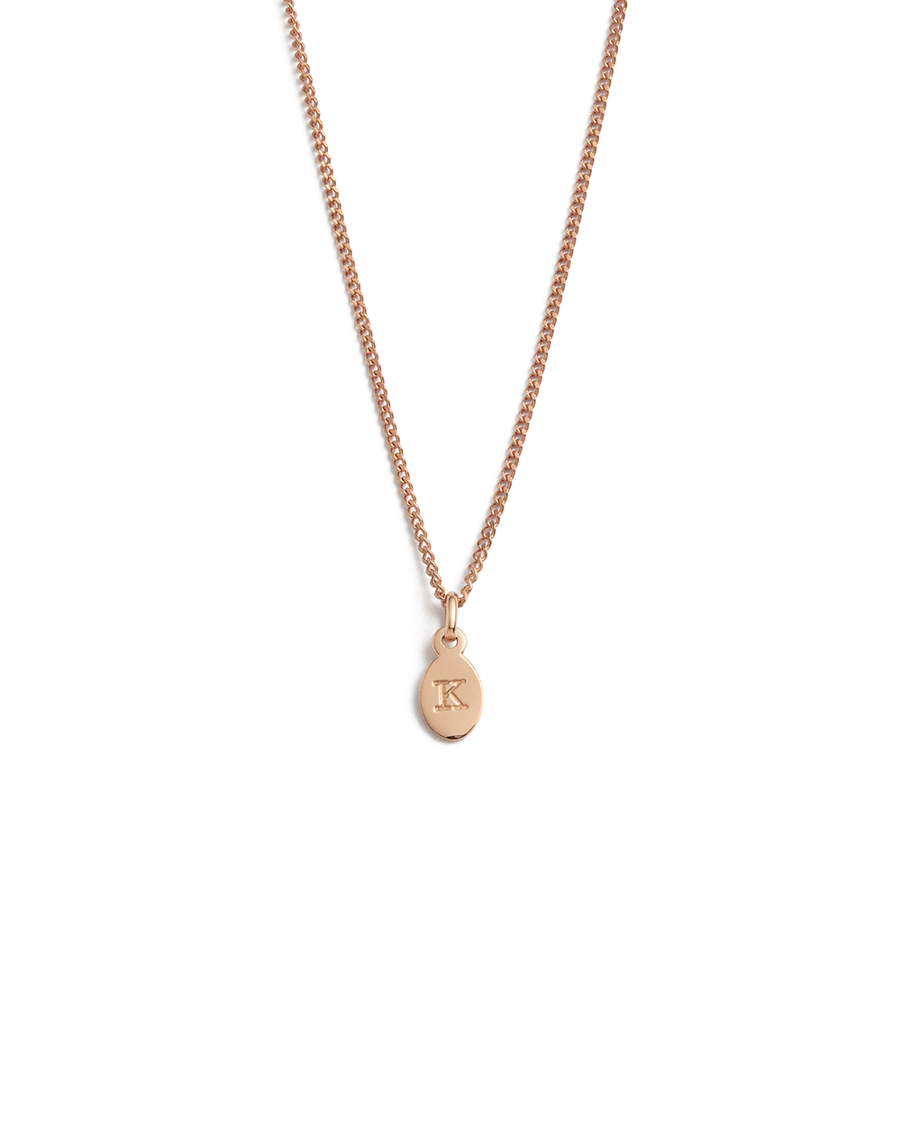 INITIAL NECKLACE A-Z (18K ROSE GOLD VERMEIL) - Image 16