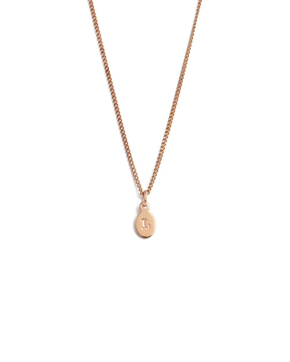 INITIAL NECKLACE A-Z (18K ROSE GOLD VERMEIL) - Image 17