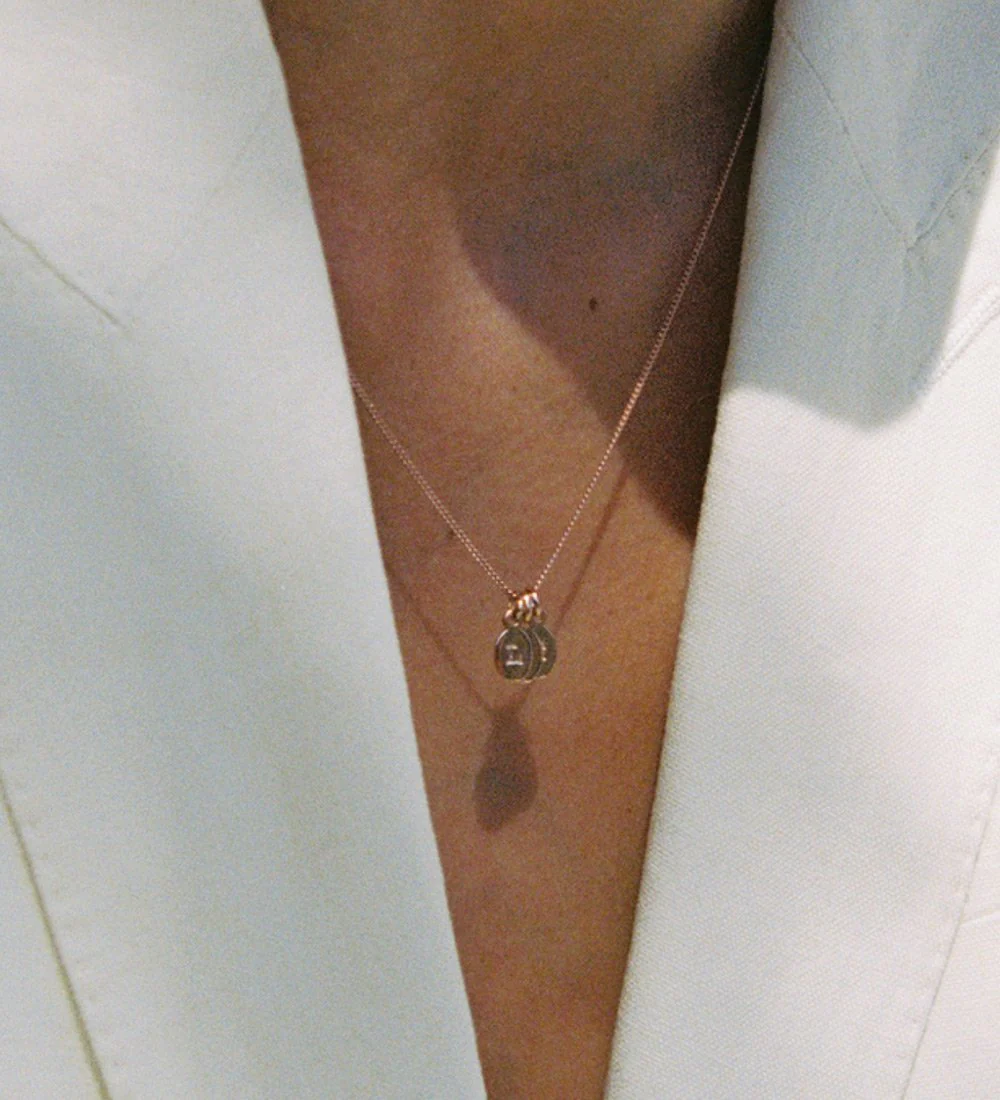 INITIAL NECKLACE A-Z (18K ROSE GOLD VERMEIL) - Image 2