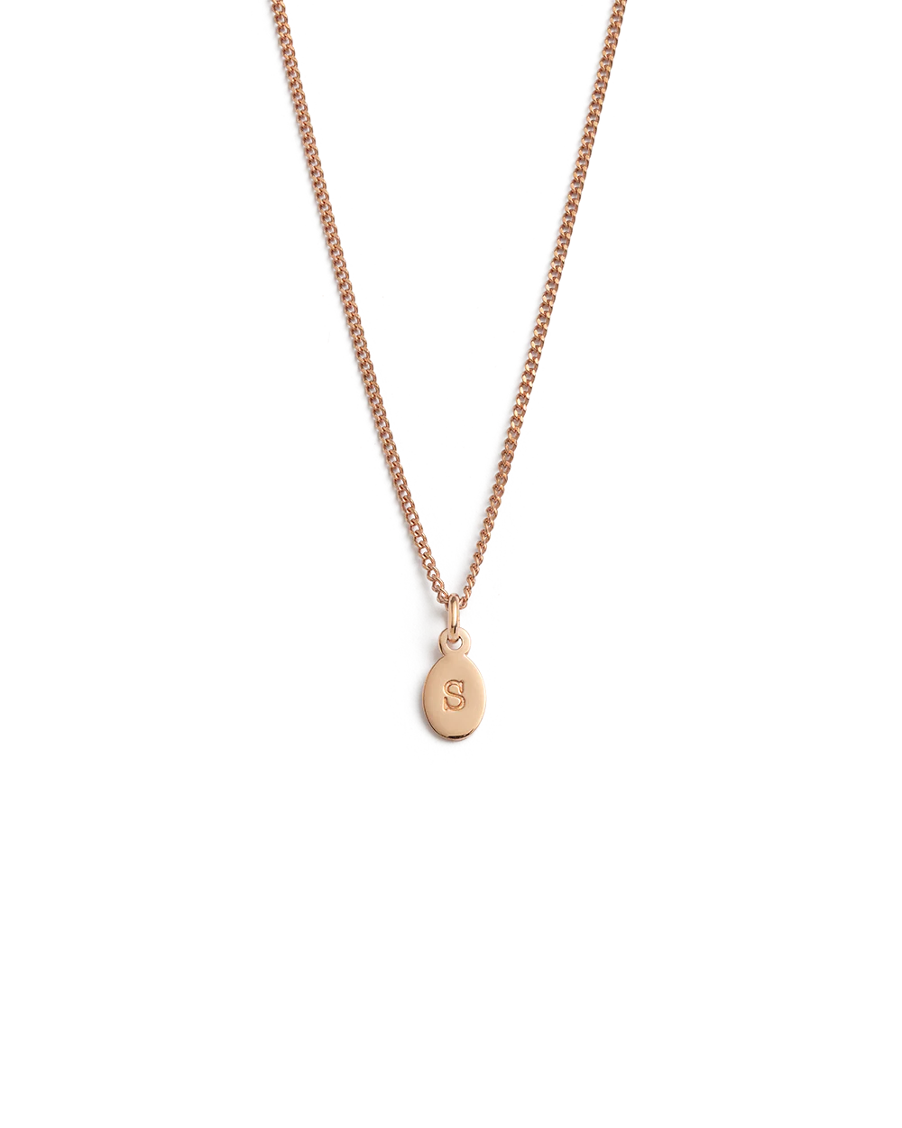 INITIAL NECKLACE A-Z (18K ROSE GOLD VERMEIL) - Image 24