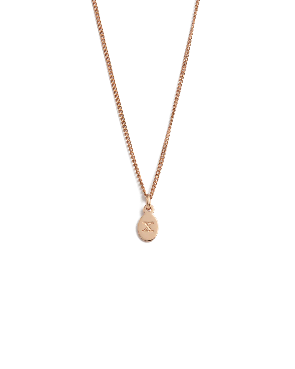 INITIAL NECKLACE A-Z (18K ROSE GOLD VERMEIL) - Image 29