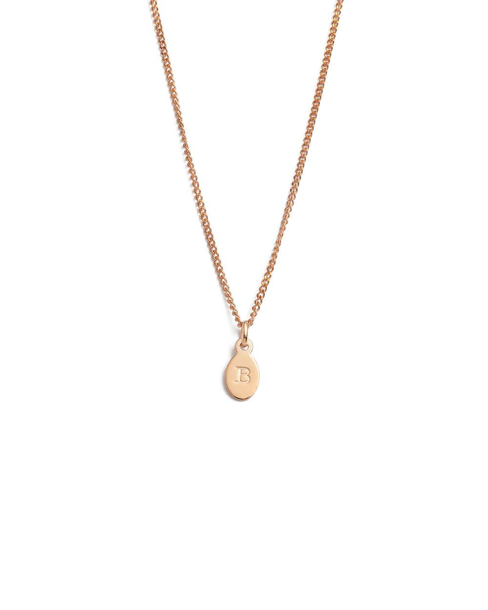 INITIAL NECKLACE A-Z (18K ROSE GOLD VERMEIL) - Image 4