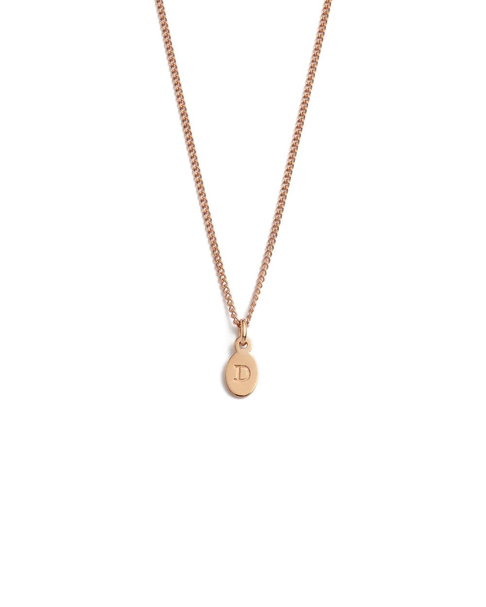 INITIAL NECKLACE A-Z (18K ROSE GOLD VERMEIL) - Image 8