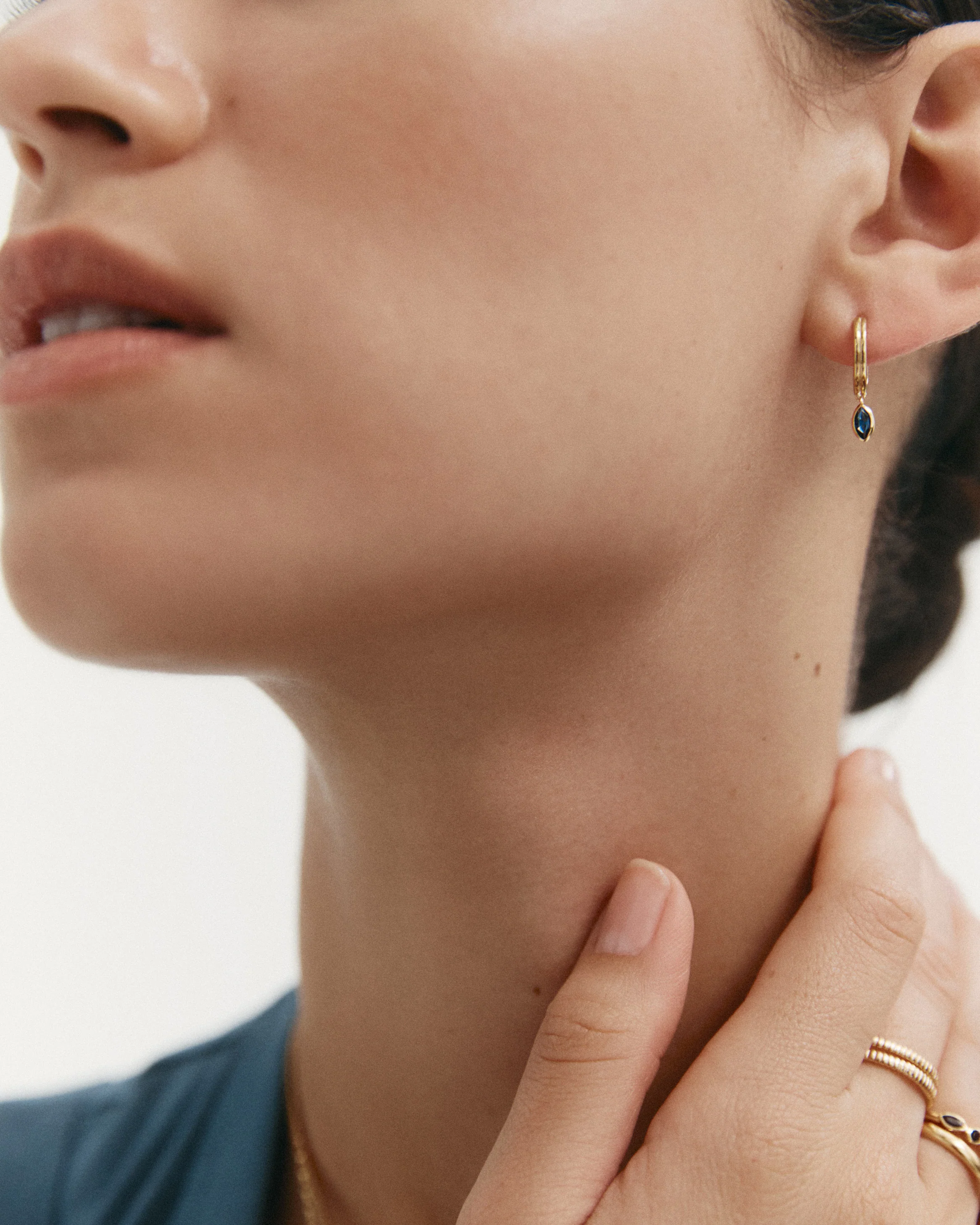 INK DROP HOOPS (18K GOLD PLATED) - Image 3