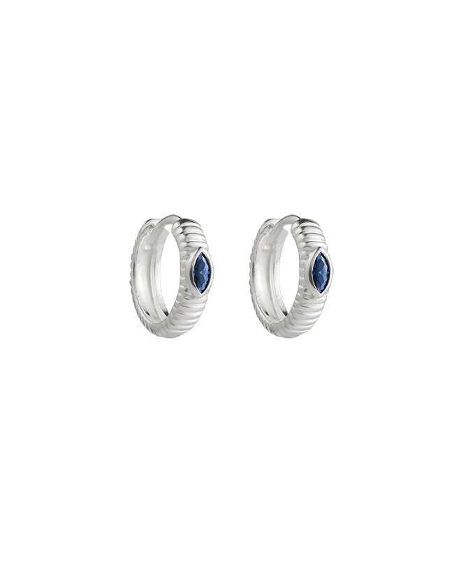 INK TEXTURE HUGGIES (STERLING SILVER)