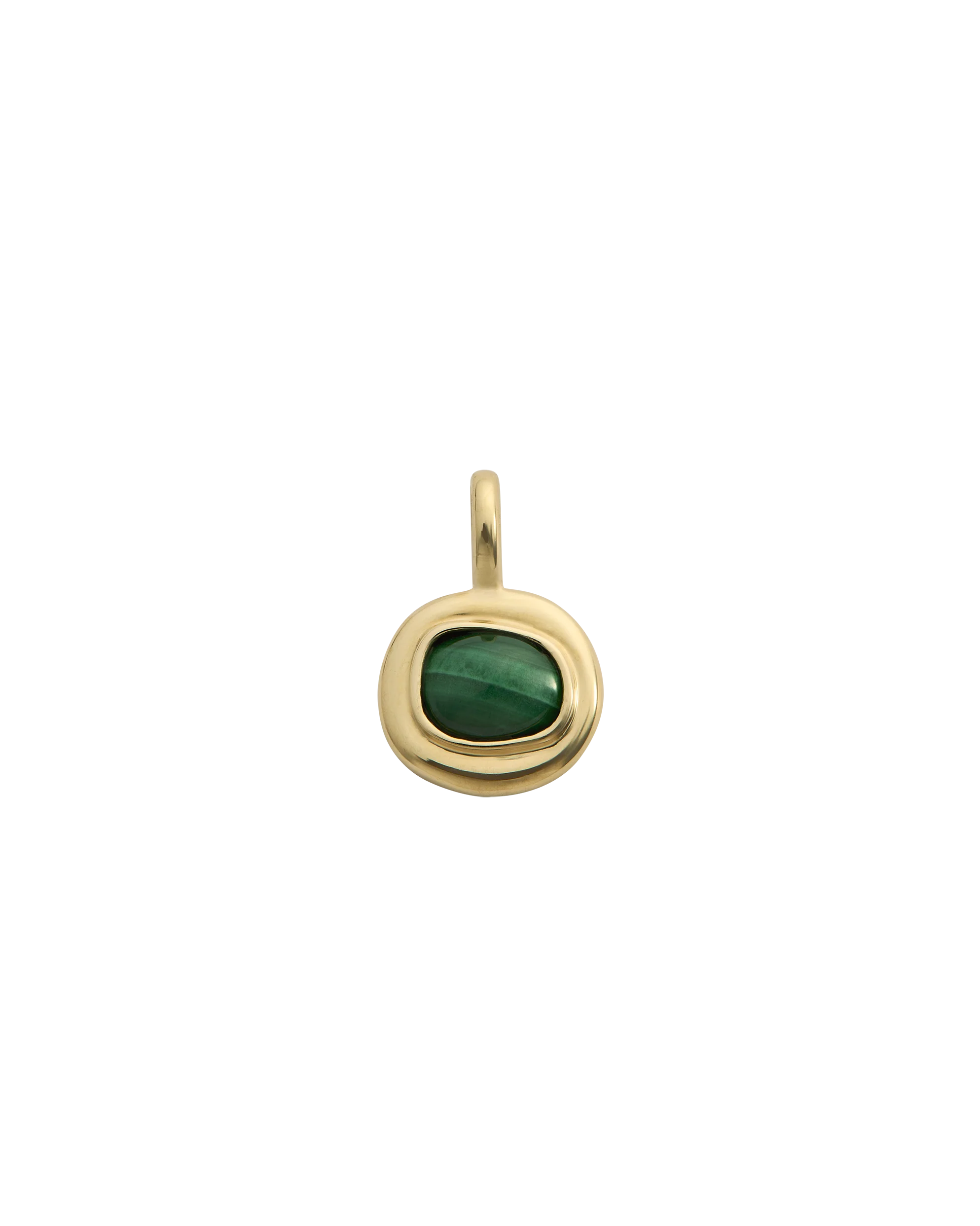 INTO THE FLOW MALACHITE CHARM (9K GOLD)