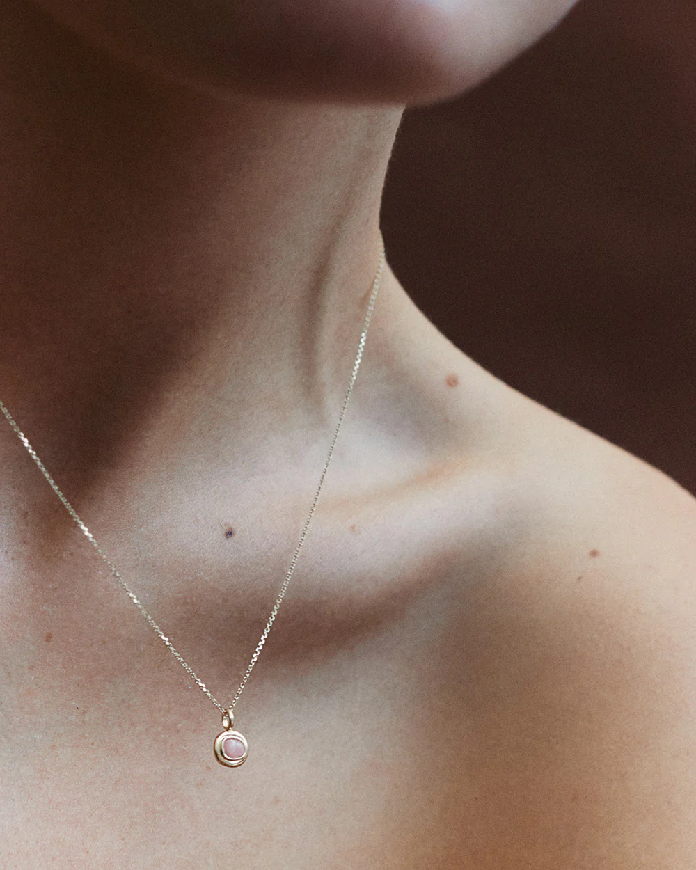 INTO THE FLOW RHODOCHROSITE CHARM (9K GOLD) - Image 2
