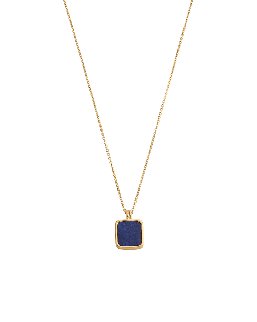 LAPIS PENDANT NECKLACE (18K GOLD VERMEIL)