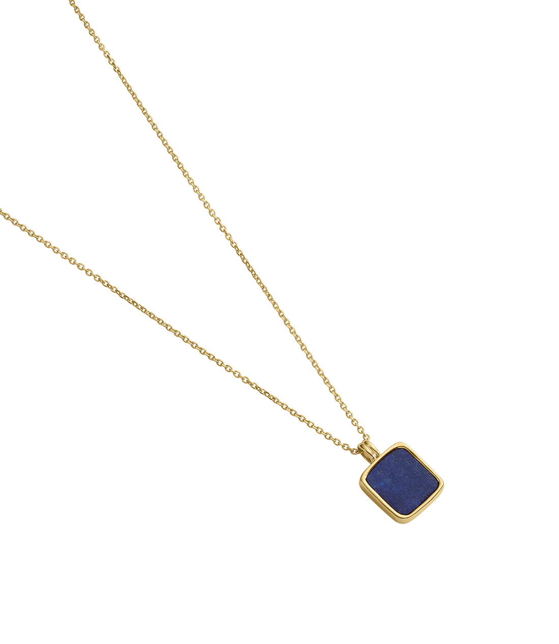 LAPIS PENDANT NECKLACE (18K GOLD VERMEIL) - Image 4
