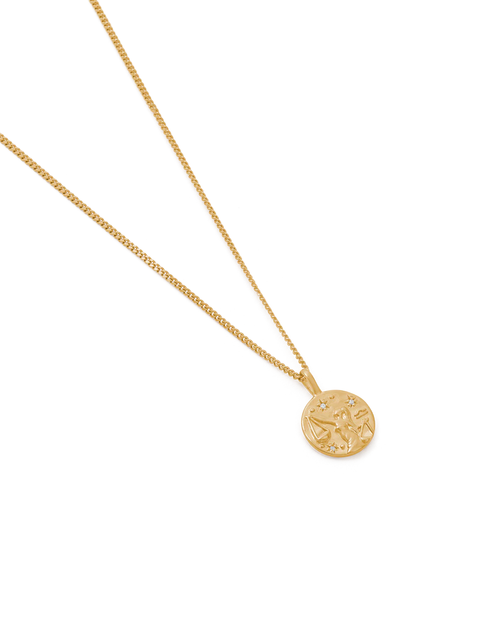 LIBRA PETITE ZODIAC NECKLACE (18K GOLD VERMEIL) - Image 4
