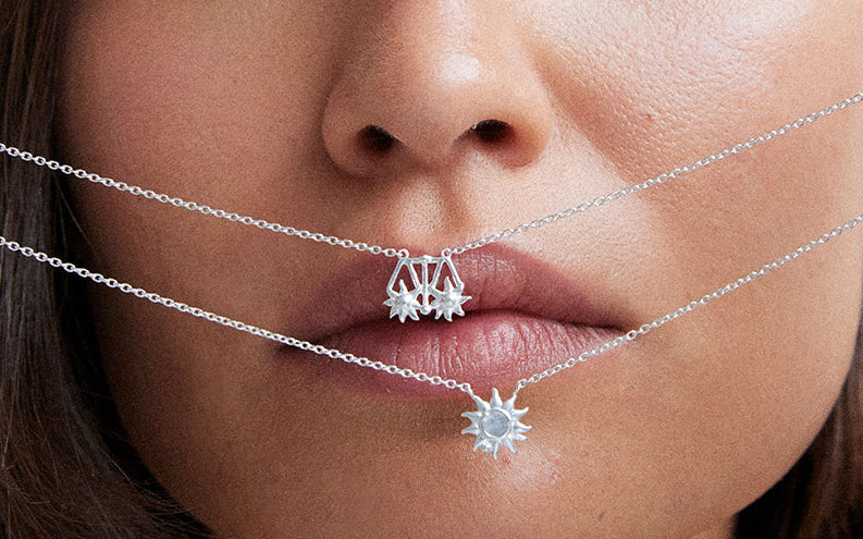 LIBRA STAR SIGN NECKLACE (STERLING SILVER) - Image 3