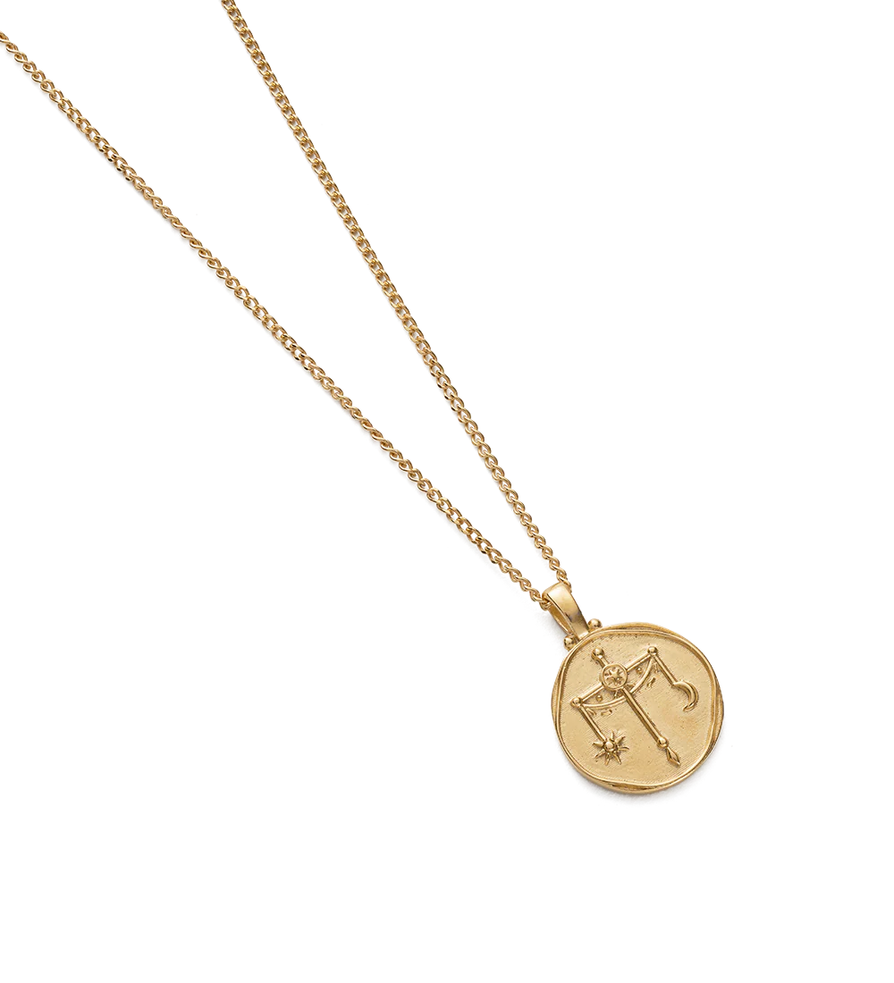LIBRA ZODIAC NECKLACE (18K GOLD VERMEIL) - Image 4