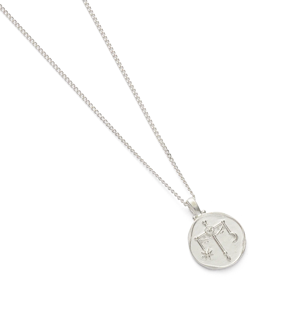 LIBRA ZODIAC NECKLACE (STERLING SILVER) - Image 3