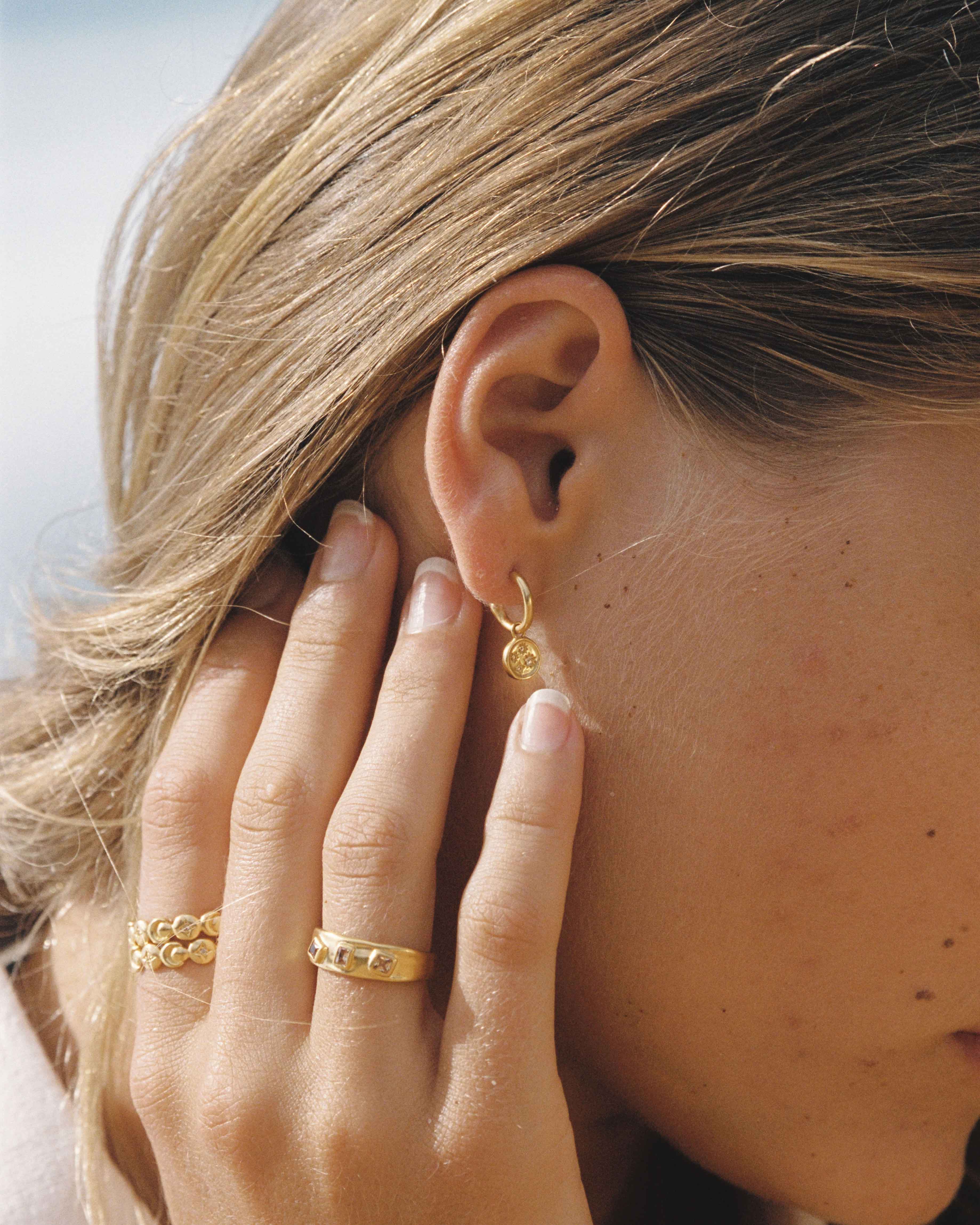 LILAC SKIES HOOPS (18K GOLD PLATED) - Image 2