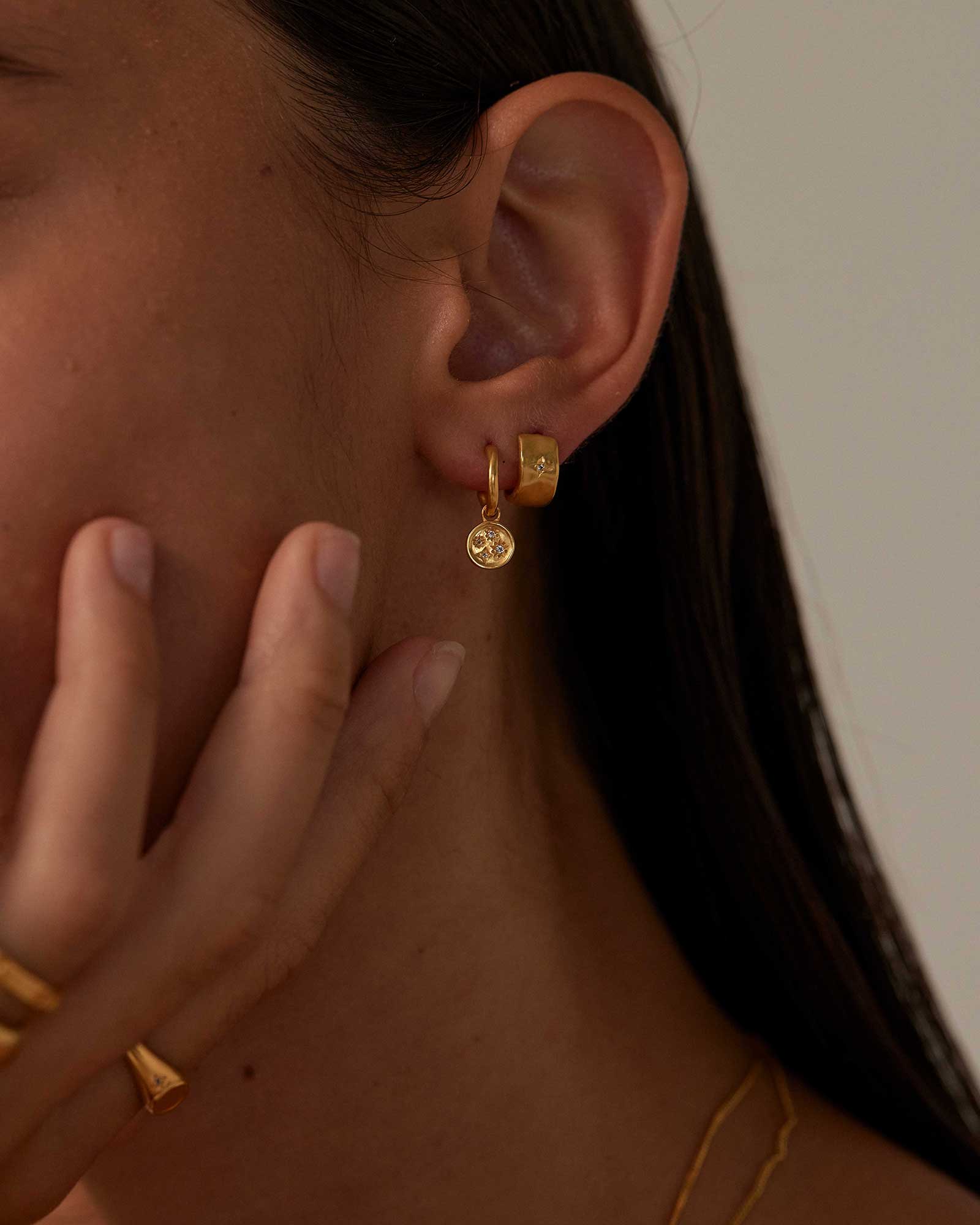 LILAC SKIES HOOPS (18K GOLD PLATED) - Image 3