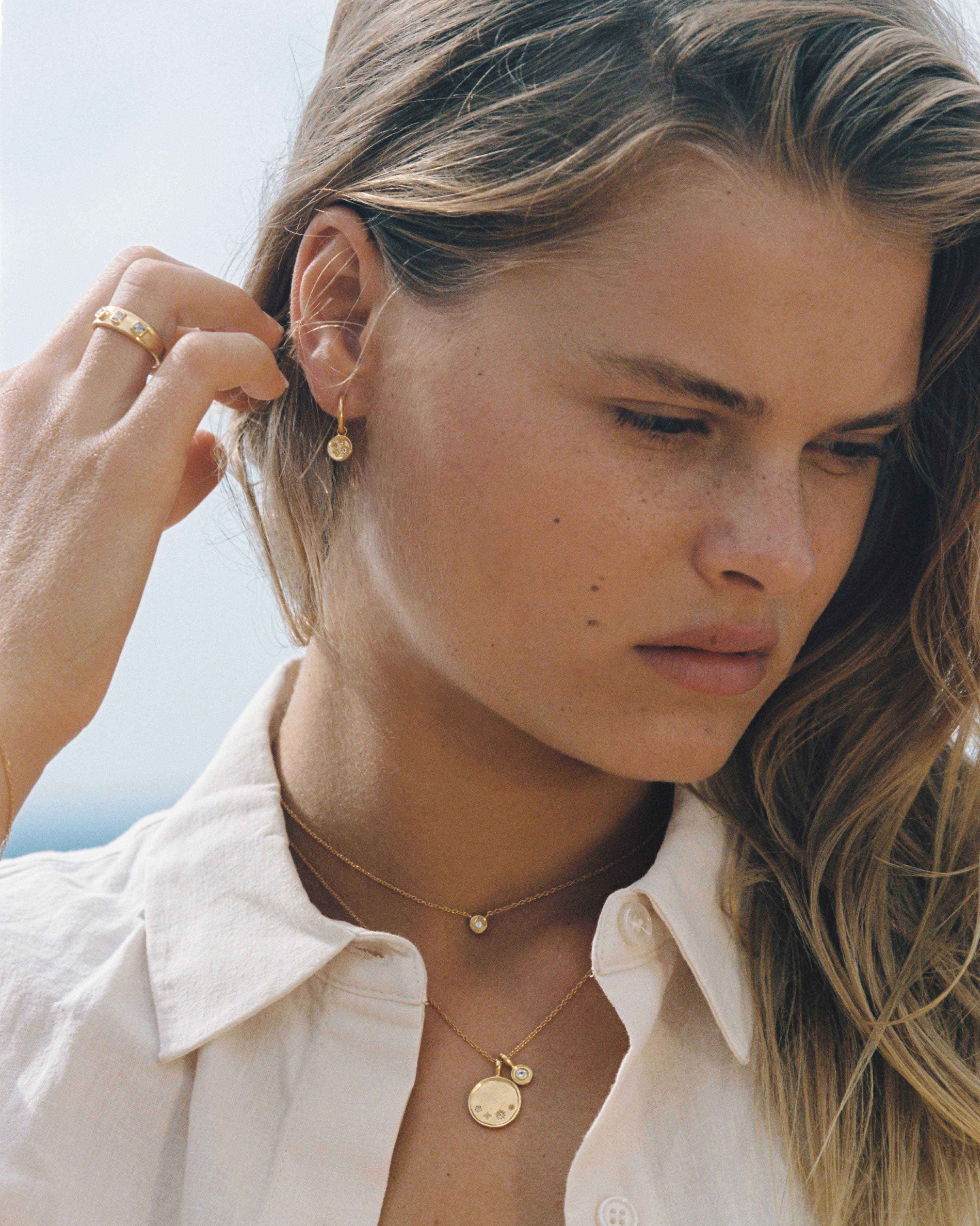 LILAC SKIES HOOPS (18K GOLD PLATED) - Image 6