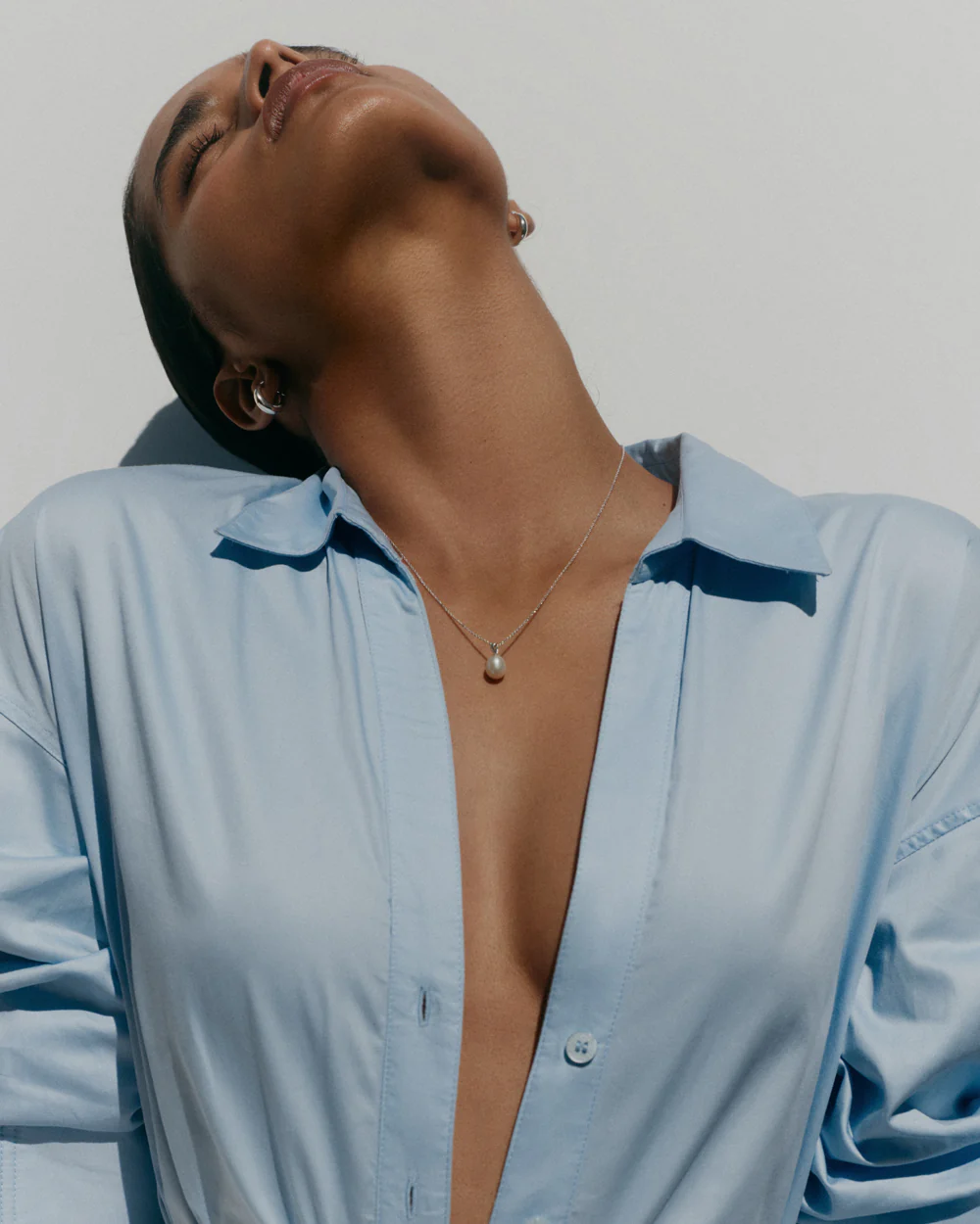MARIS PEARL NECKLACE (STERLING SILVER) - Image 2