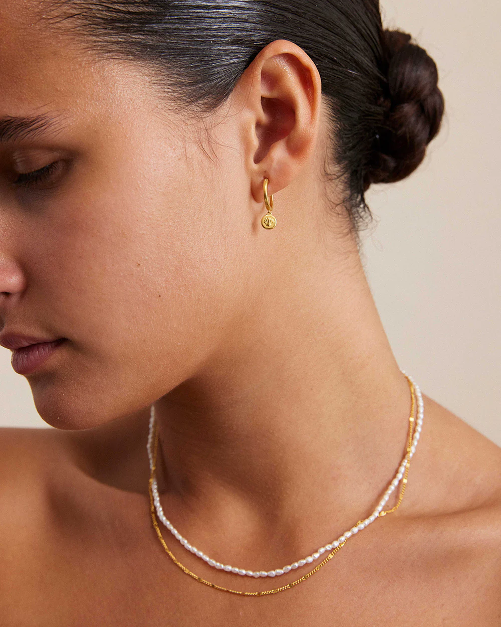 MEMOIR HOOPS (18K GOLD PLATED) - Image 3