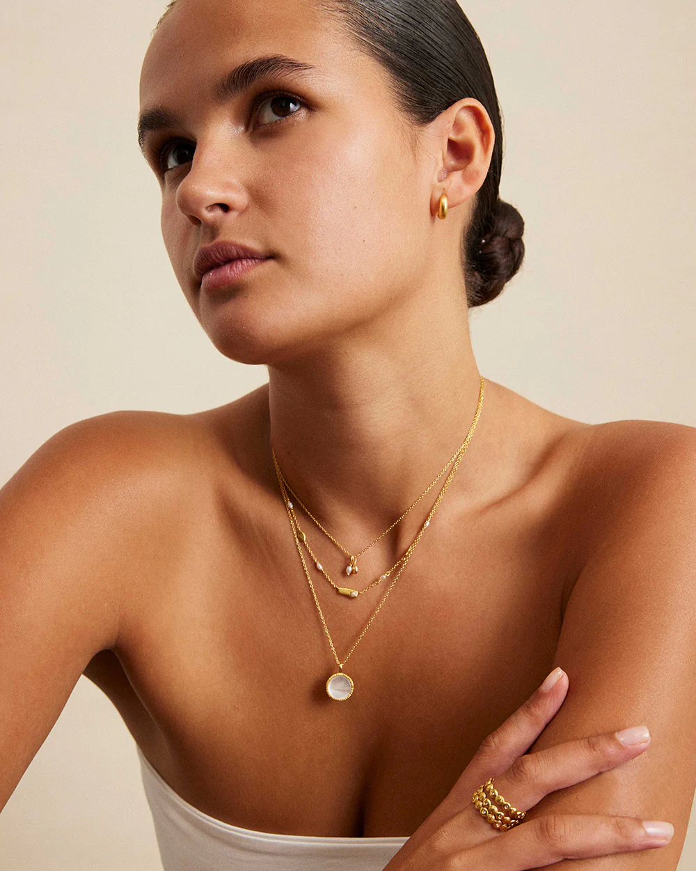MEMOIR PEARL NECKLACE (18K GOLD VERMEIL) - Image 3