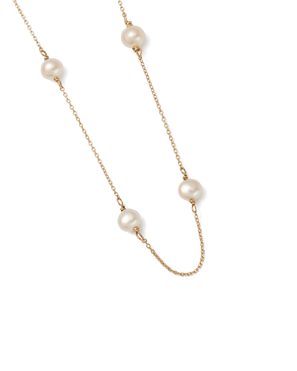 MOON TIDE PEARL NECKLACE (9K GOLD) - Image 4