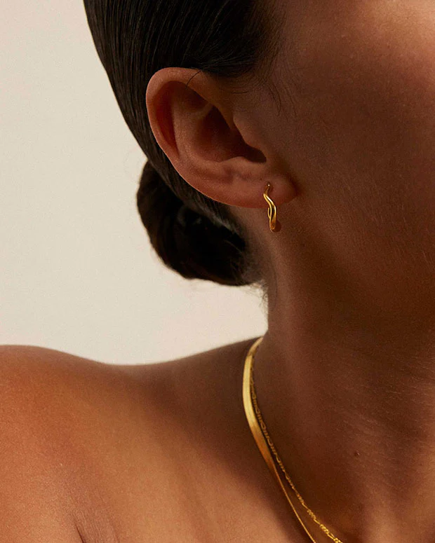 ONDA HOOPS (18K GOLD PLATED) - Image 3