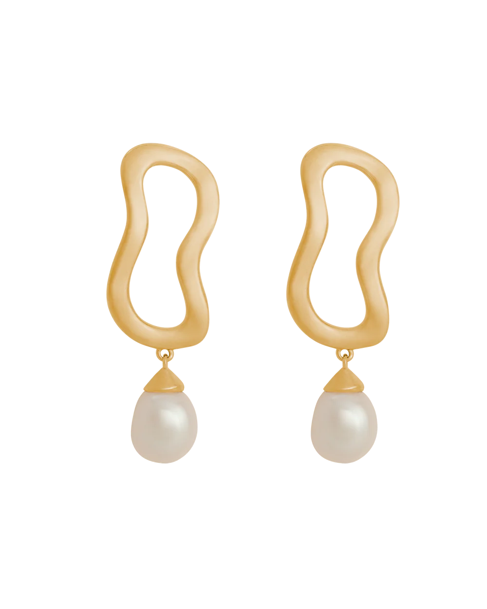 ONDA PEARL EARRINGS (18K GOLD PLATED)