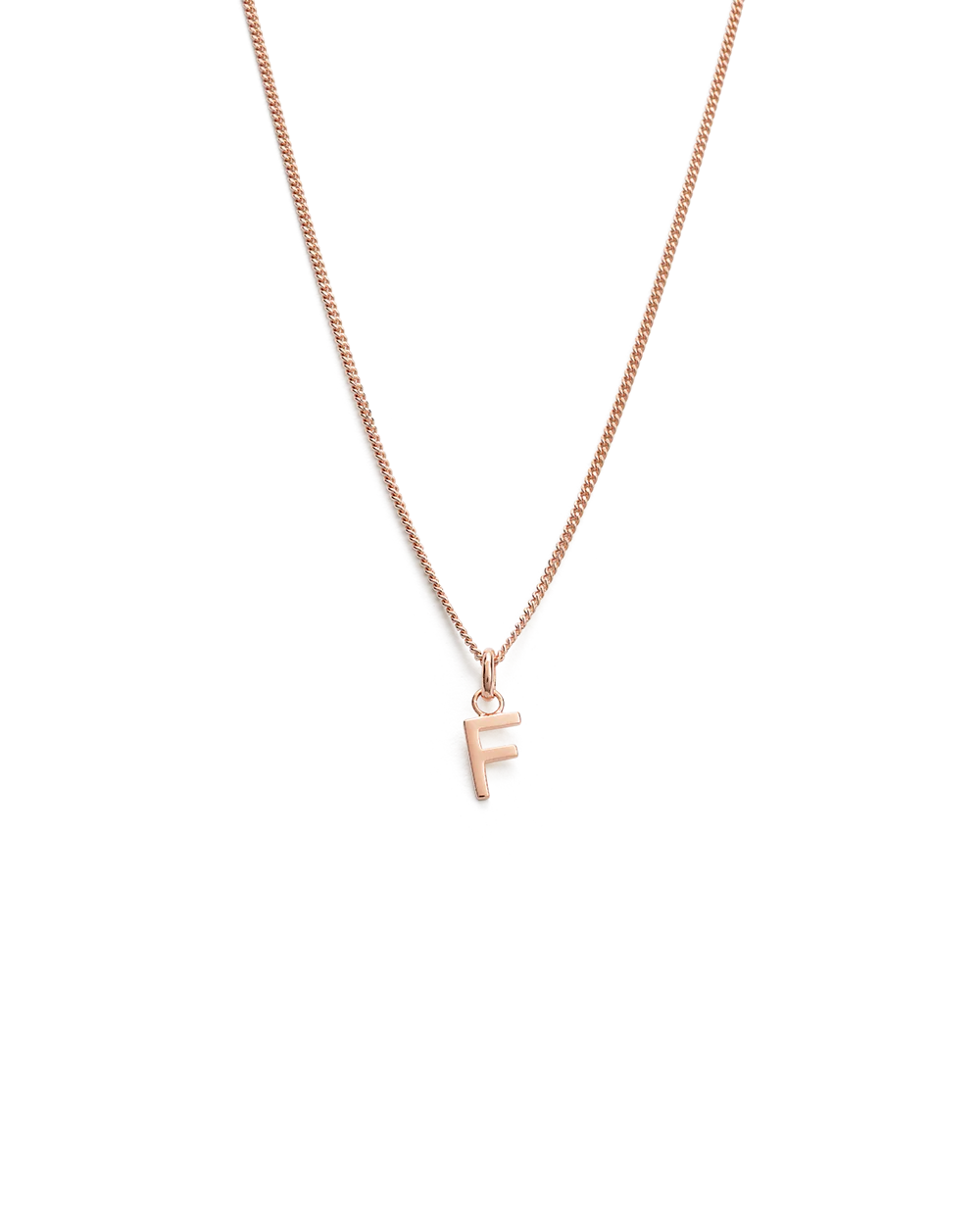 OUTLINE INITIAL NECKLACE A-Z (18K ROSE GOLD VERMEIL) - Image 11