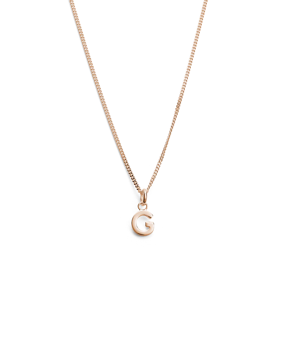 OUTLINE INITIAL NECKLACE A-Z (18K ROSE GOLD VERMEIL) - Image 12