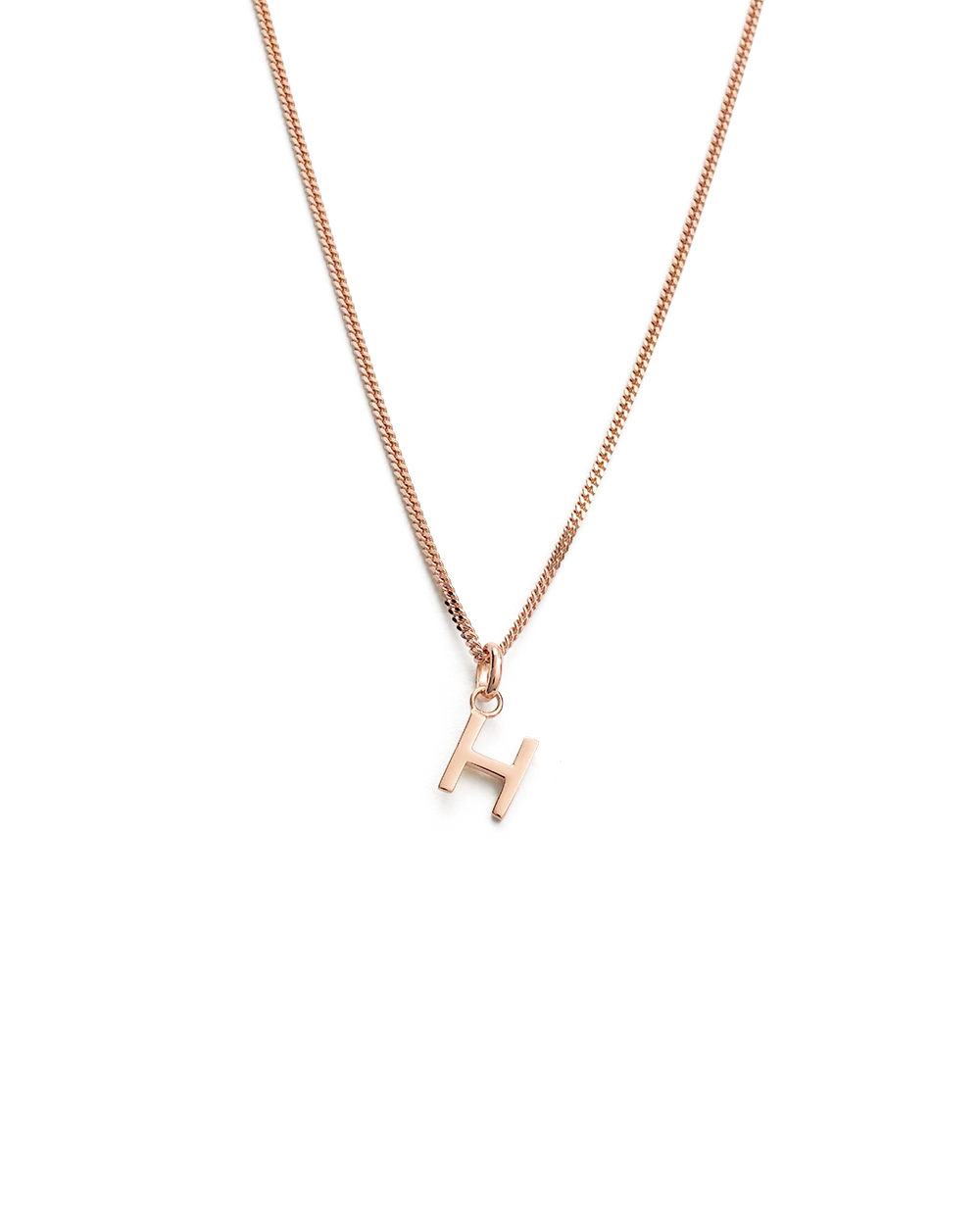 OUTLINE INITIAL NECKLACE A-Z (18K ROSE GOLD VERMEIL) - Image 13