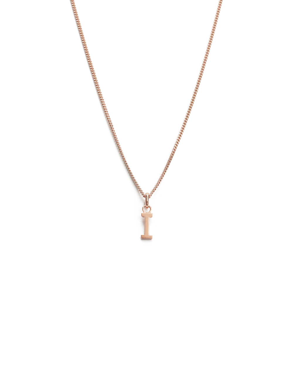 OUTLINE INITIAL NECKLACE A-Z (18K ROSE GOLD VERMEIL) - Image 14