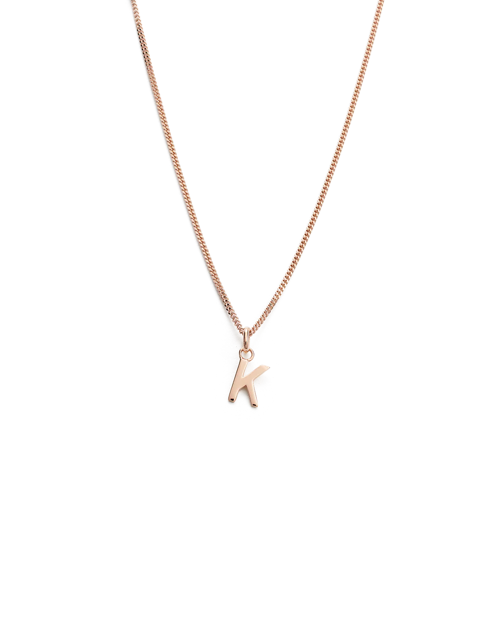 OUTLINE INITIAL NECKLACE A-Z (18K ROSE GOLD VERMEIL) - Image 16
