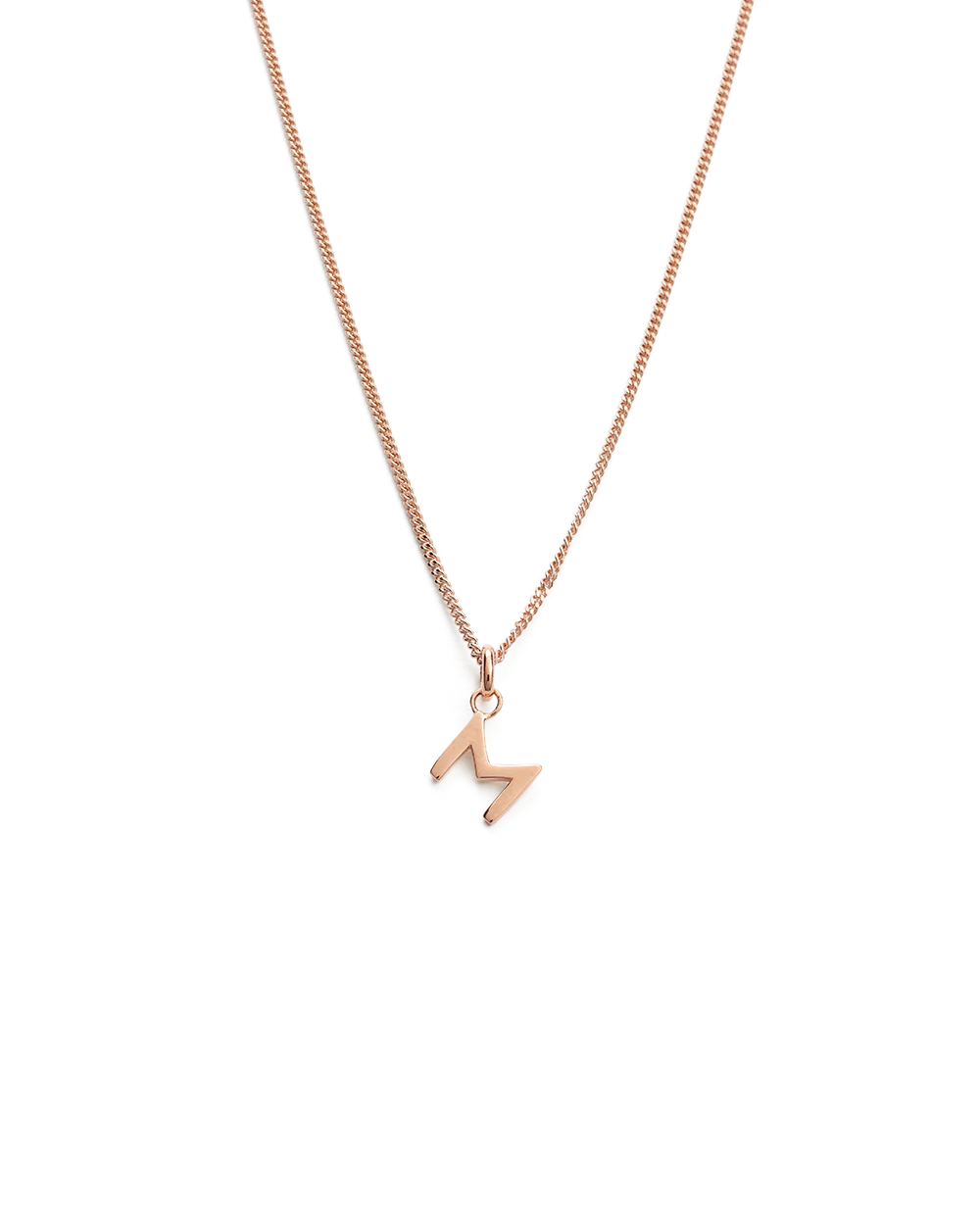 OUTLINE INITIAL NECKLACE A-Z (18K ROSE GOLD VERMEIL) - Image 18