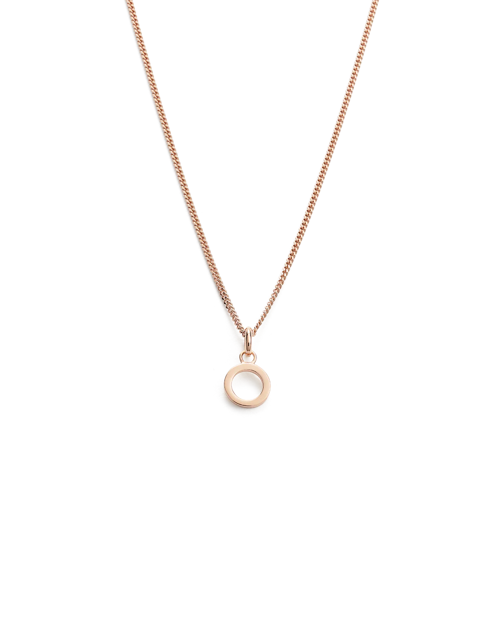 OUTLINE INITIAL NECKLACE A-Z (18K ROSE GOLD VERMEIL) - Image 20